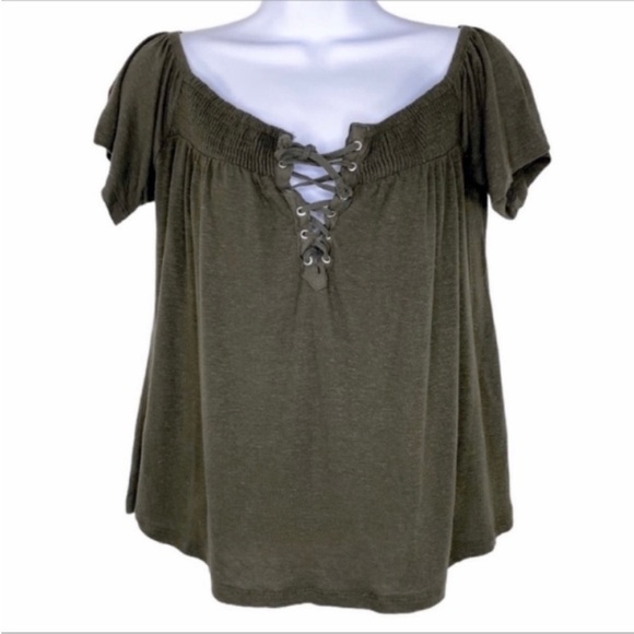 AMERICAN EAGLE OUTFITTERS front tie top S - Picture 1 of 9